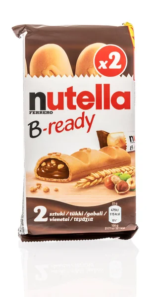 Winneconne Julio 2020 Paquete Bocadillos Ferrero Nutella Ready Sobre Fondo —  Fotos de Stock