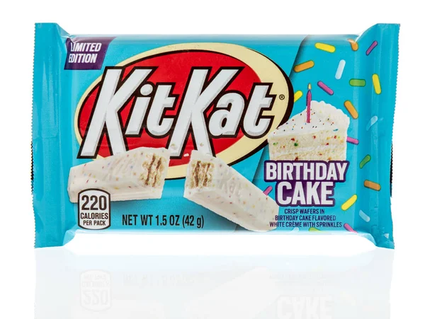 Winneconne Agosto 2020 Paquete Obleas Crujientes Pastel Cumpleaños Kit Kat —  Fotos de Stock