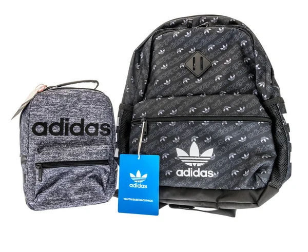 Winneconne August 2020 Package Adidad Backpack Isolated Background — стоковое фото