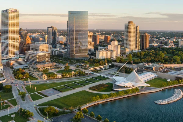 Milwaukee September 2020 Aufnahme Einer Drohne Von Der Skyline Von — Stockfoto