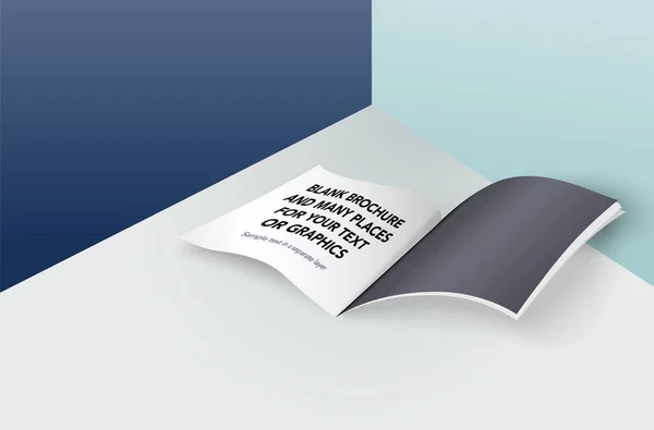 Blanco Papier Brochure Vele Plaatsen Voor Tekst Afbeeldingen Vectorillustratie — Stockvector