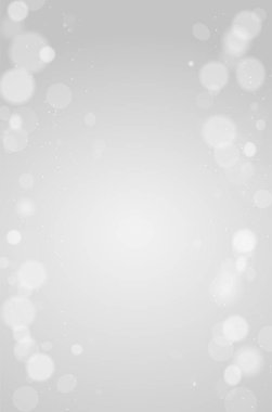 Işıklar ve kopya alanı metni - vektör çizim arka gümüş şenlikli yatay plan bokeh ile defocused