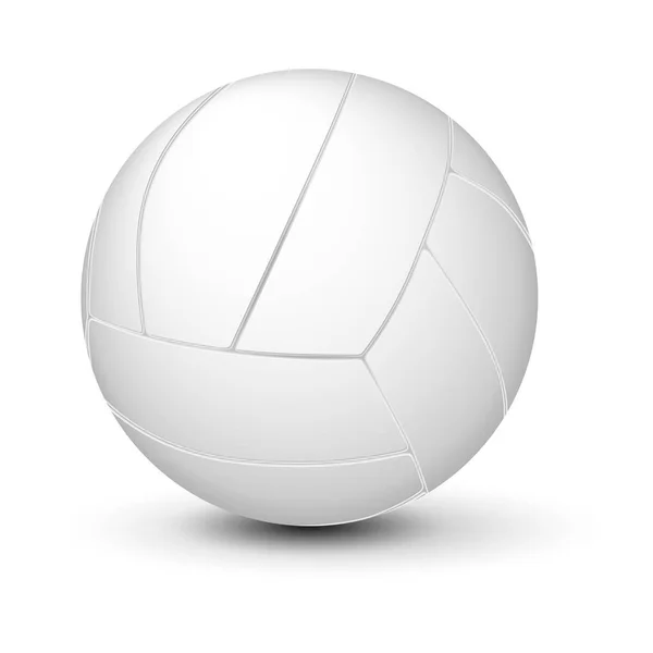 Pelota Voleibol Con Sombra Sobre Fondo Blanco Ilustración Vectorial — Archivo Imágenes Vectoriales