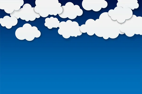 Abstrakte Wolken Auf Blauem Hintergrund Platz Für Ihren Text Vektorillustration — Stockvektor