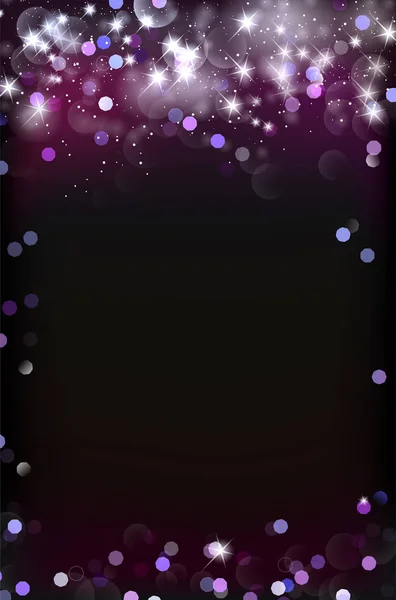 Fond Sombre Abstrait Avec Des Lumières Des Étoiles Bokeh Floues — Image vectorielle