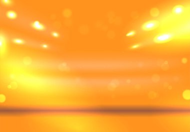 Işıklar ve kopyalama alanı ile soyut parlak turuncu arka plan