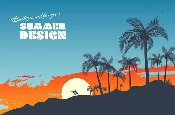 Hintergrund für Ihr Sommerdesign — Stockvektor
