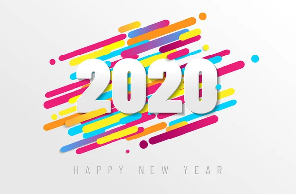 Happy New Year 2020 card — Stock Vector