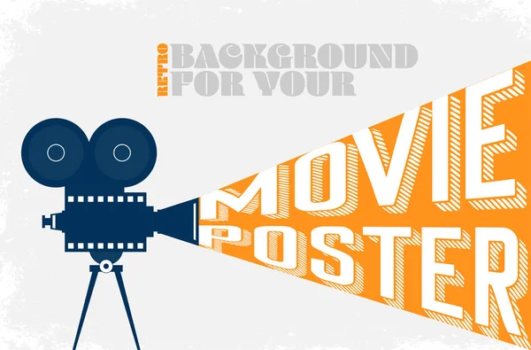 Φόντο για σας κινηματογράφο αφίσα ταινία σε στυλ ρετρό — Διανυσματικό Αρχείο