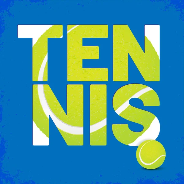 Tenis topu yapısı ile Yazıt Tenis — Stok Vektör