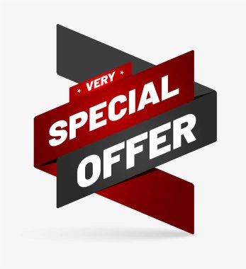 Yazılı simge Çok Özel Teklif ve Yumuşak Gölge