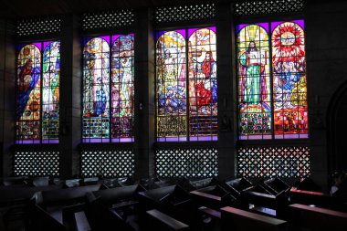 Katedral de Limon içinde Puerto resmetmek Kosta Rika vitray pencere eşiği