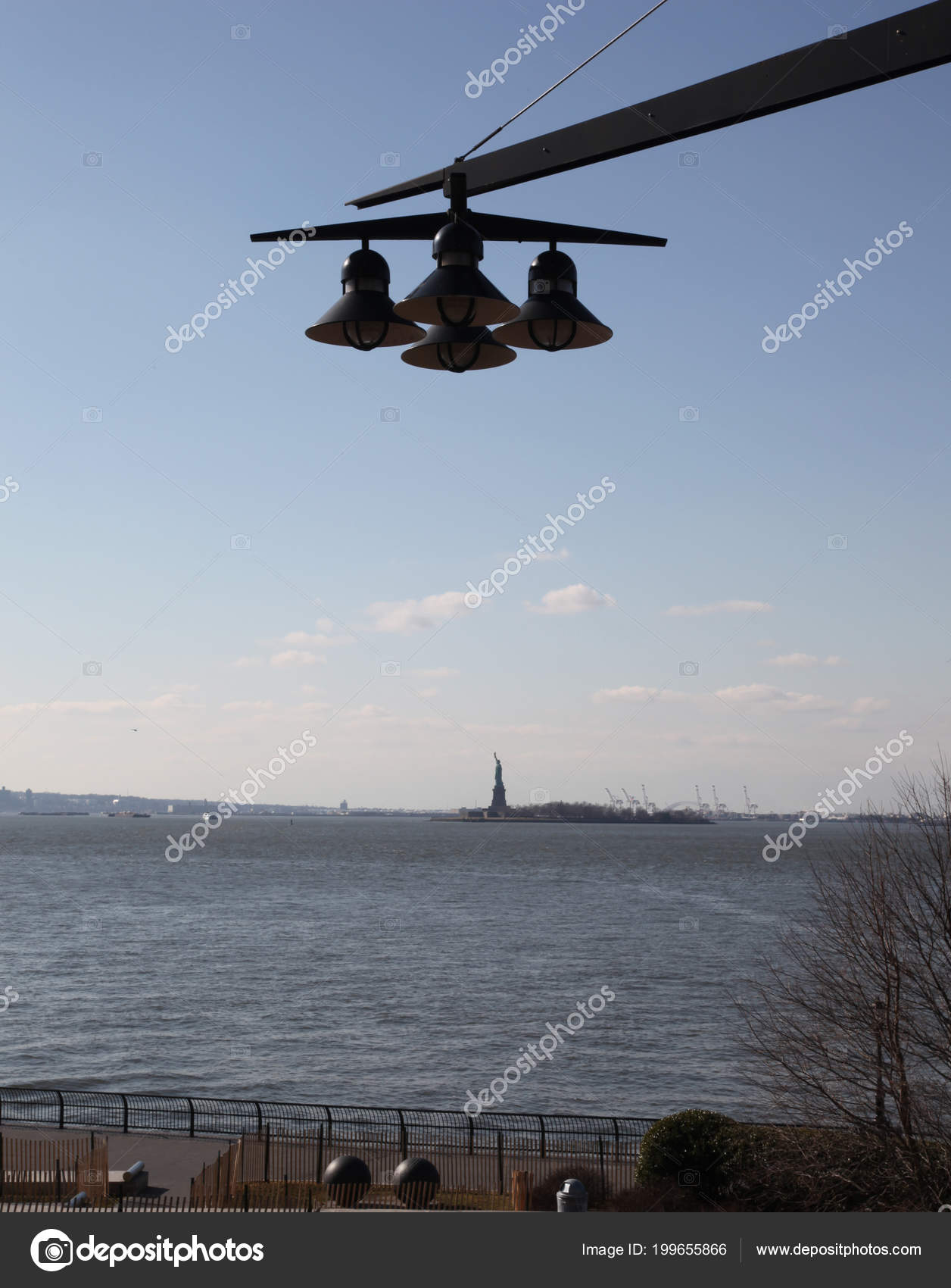Nova Iorque Paisagem Estados Unidos Com Estatua Liberdade Stock Photo C Alexusha2008 199655866
