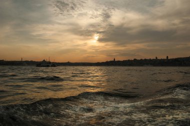 Günbatımı şehir Istanbul, Türkiye.