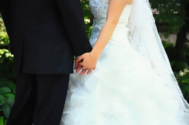 Düğün çifti, bayram günü.