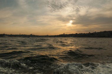 Günbatımı şehir Istanbul, Türkiye.