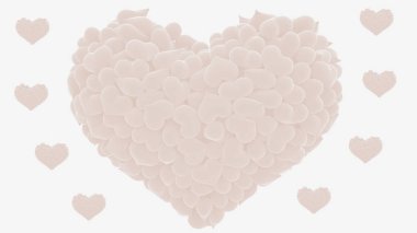 Mutlu sevgililer günü kartı pastel pembe kalpler yapılan