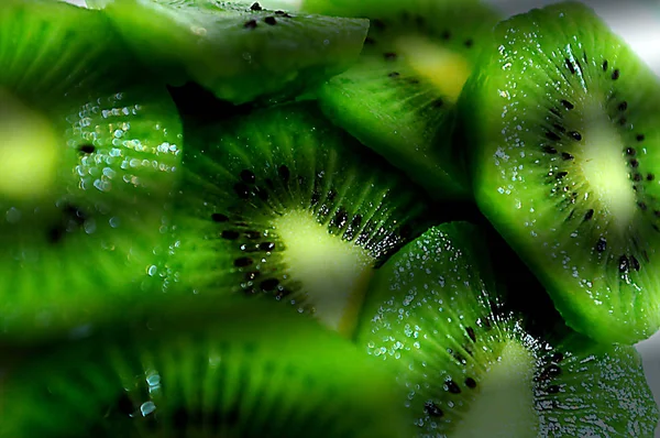 Kiwi Rodajas Fondo Alimentario —  Fotos de Stock