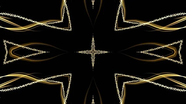 Adornos Caleidoscópicos Abstractos Oro — Foto de Stock