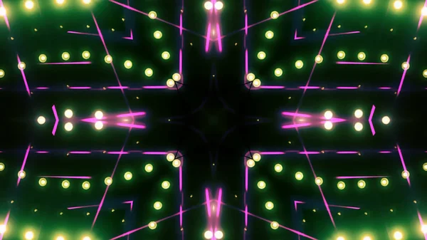 Abstract Kaleidescopic Club Party Stage Lights Well Suited Shows Concerts — стоковое фото