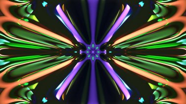 Soyut kaleidescopic club, parti, sahne, neon ışıkları 