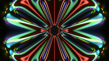 Soyut kaleidescopic club, parti, sahne, neon ışıkları 