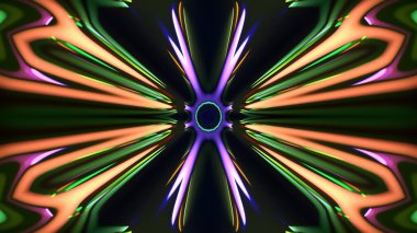 Soyut kaleidescopic club, parti, sahne, neon ışıkları 