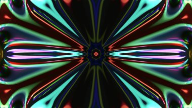 Soyut kaleidescopic club, parti, sahne, neon ışıkları 