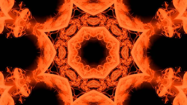 Abstract Kaleidoscopic Fire Background — Stock Photo, Image