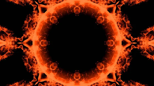 Abstract Kaleidoscopic Fire Background — Stock Photo, Image