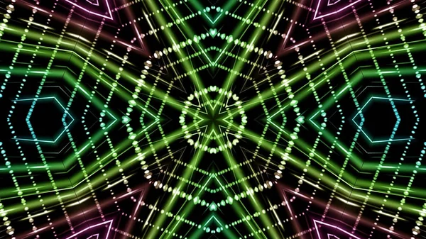 Abstraktní Pozadí Kaleidoskopický Rozmazané Světla — Stock fotografie