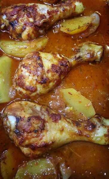 Cropped view of stewed meat