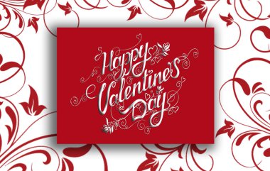 Sevgililer günü kartı, basit tasarım.