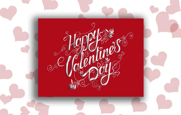 Valentines Day Card Simple Design — Stock Photo, Image