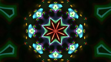 Soyut kaleidescopic club, parti, tv şovları, konserler, müzik korumaları, gece kulüpleri, diskolar ve trance olayları partilerde vj projeksiyonları için sahne ışıkları uygundur.