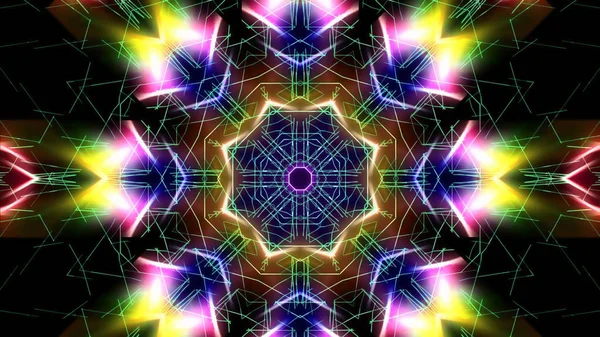 Abstrakte Kaleidoskopische Lichter Festlicher Hintergrund — Stockfoto