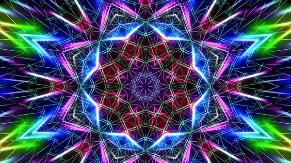 Abstrakte Kaleidoskopische Lichter Festlicher Hintergrund — Stockfoto