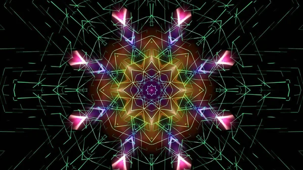 Abstrakte Kaleidoskopische Lichter Festlicher Hintergrund — Stockfoto