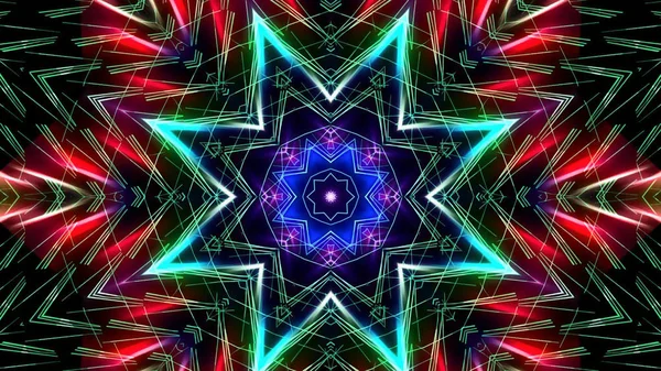 Abstrakte Kaleidoskopische Lichter Festlicher Hintergrund — Stockfoto