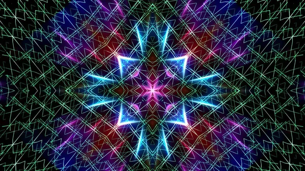 Abstract Kaleidoscopic Lights Festive Background — Stock Photo, Image