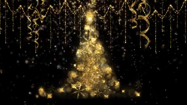 Cartão Natal Com Luzes Festa Fadas — Vídeo de Stock