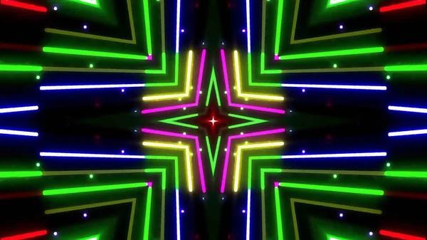 Abstract Kaleidescopic Club Party Stage Lights Well Suited Shows Concerts — Stock Photo, Image