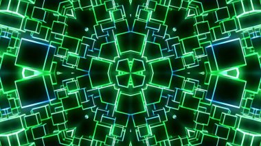 Yeşil mavi 3d fütüristik ışıklar