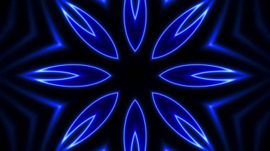 Dekoratif mavi neon ışıkları arka plan