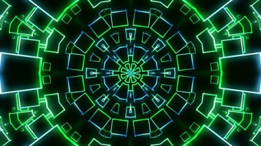 Yeşil mavi 3d fütüristik ışıklar