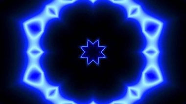 Dekoratif mavi neon ışıkları arka plan