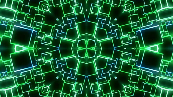 Verde Azul Luzes Futuristas — Fotografia de Stock