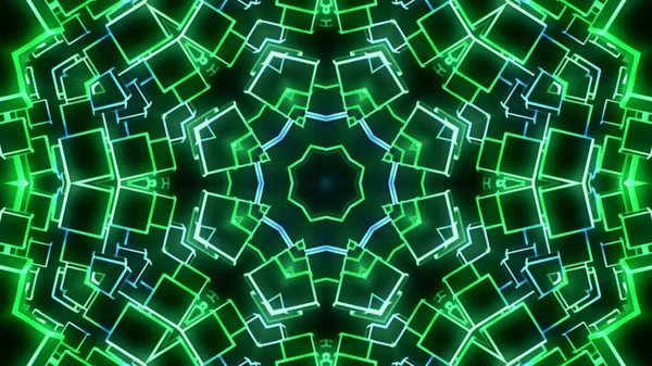 Groen Blauwe Futuristische Lichten — Stockfoto