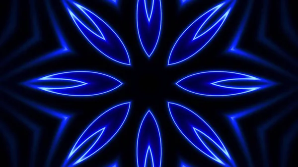 Abstract Achtergrond Van Decoratieve Blauwe Neon Verlichting — Stockfoto
