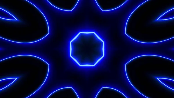 Abstract Decorative Blue Neon Lights Background — Stock Photo, Image